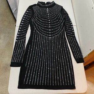Fashion Nova Dripping in Diamonds Rhinestone dress